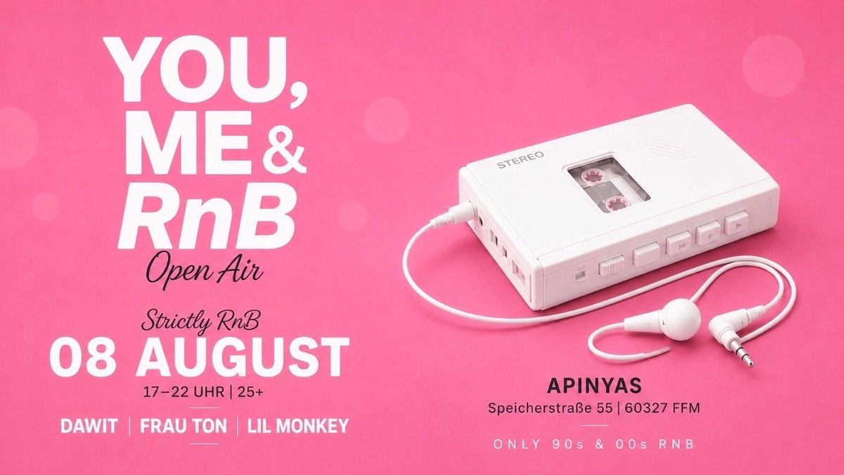 Titelbild der Veranstaltung You, Me & RnB – Open Air | 90s & 00s RnB | 25+