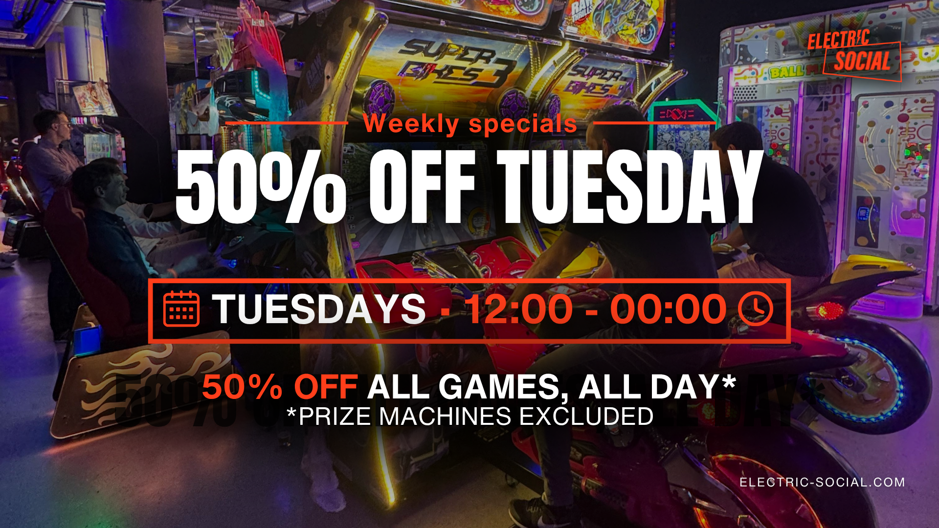 50% Off Tuesday @ Electric Social
