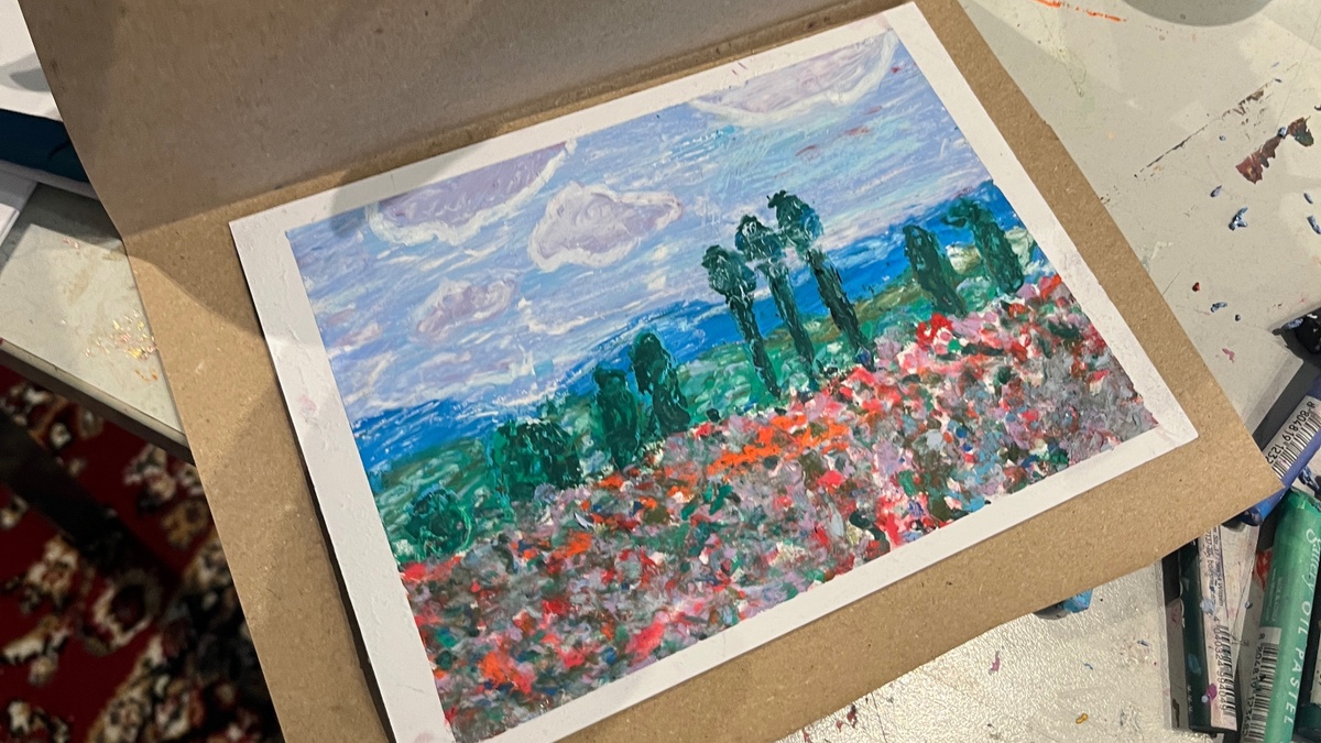 Ölpastell Workshop im Atelier in Hamburg