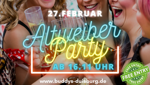 Altweiber-Party 2025 Buddy's Duisburg