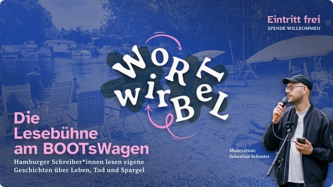 Wortwirbel Outdoor-Lesebühne 🌞 Kurzgeschichten & Poetry am Billestrand