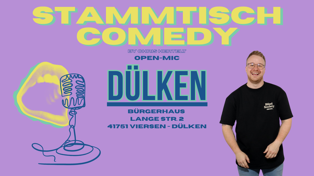 Titelbild der Veranstaltung Stammtisch Comedy im Bürgerhaus