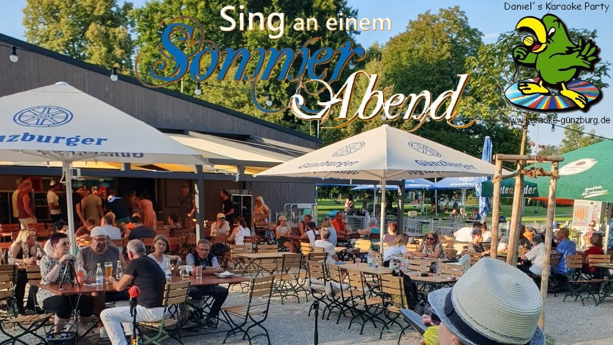Sing an einem Sommerabend - OPEN AIR Karaoke im Biergarten Esstisch bei Joe in Günzburg