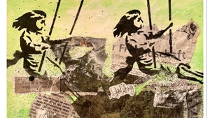 Bring your Bottle and Paint - Street Art Collage im Banksy Style
