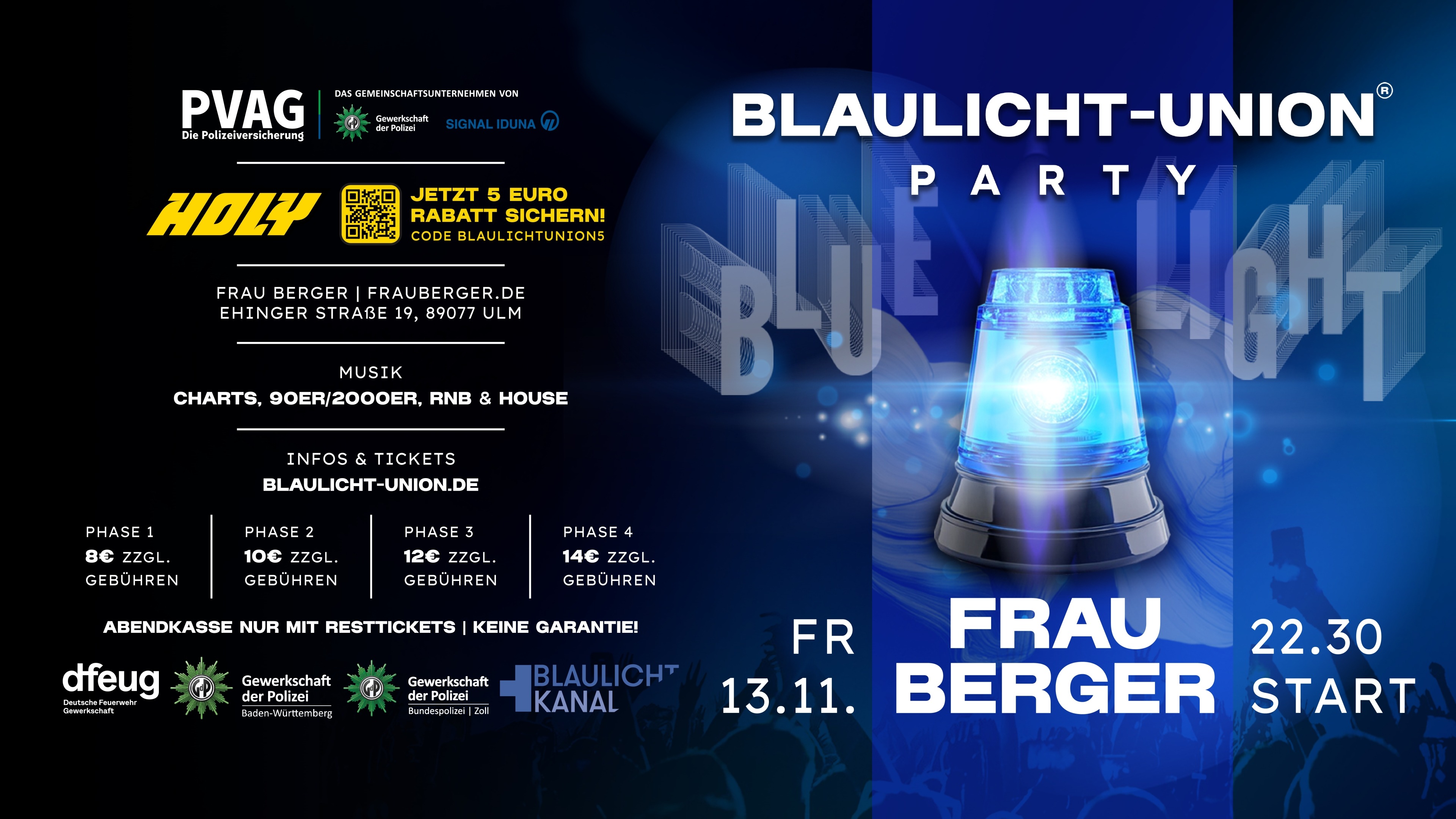Blaulicht-Union Party - Ulm
