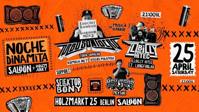 Noche Dinamita - iLLBiLLY HiTEC feat. Longfingah / Turbo Sonidero / Mextape / Selektor Bony