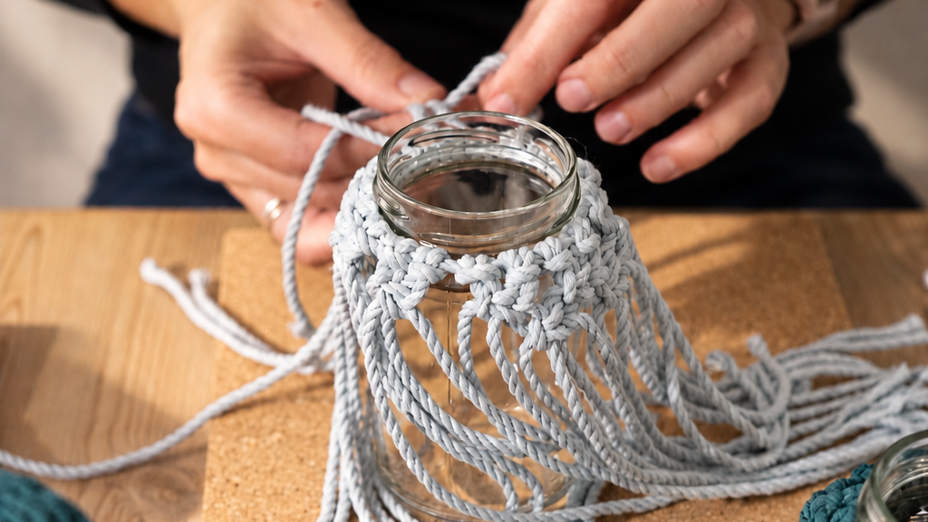 MAKRAMEE-DIY-WORKSHOP | Dein eigenes Windlicht knoten