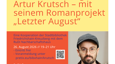 Lesung „Letzter August“ von Artur Krutsch