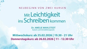 Mit Leichtigkeit ins Schreiben kommen. Abendkurs