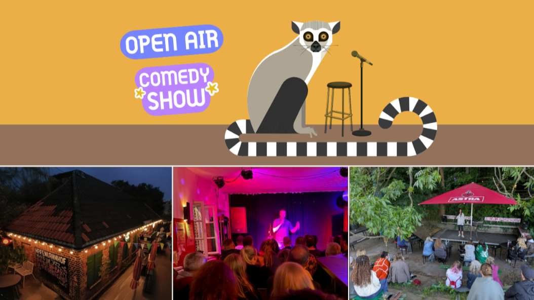 Titelbild der Veranstaltung Comedy Show Hafenbahnhof - Open Air bei gutem Wetter