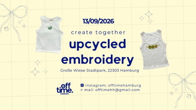 Craft & Connect | Upcycled Embroidery | create together by offtime