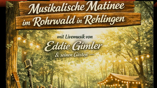 Musikalische Matinee im Rohrwald in Rehlingen mit Livemusik von Eddie Gimler und seinen Gästen