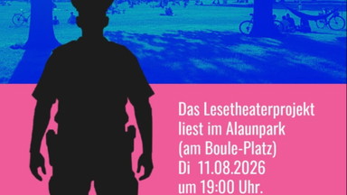 Ein Bulle sieht rosa - LeseTheater im Alaunpark unter freiem Himmel