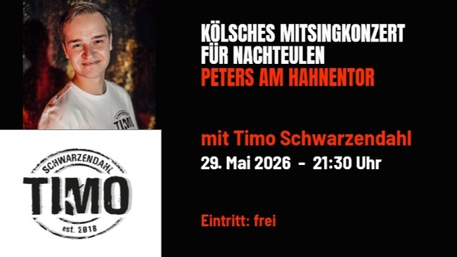 MitSingKunzät vür Naaksüüle, kostenloses Mitsingkonzert mit Timo Schwarzendahl