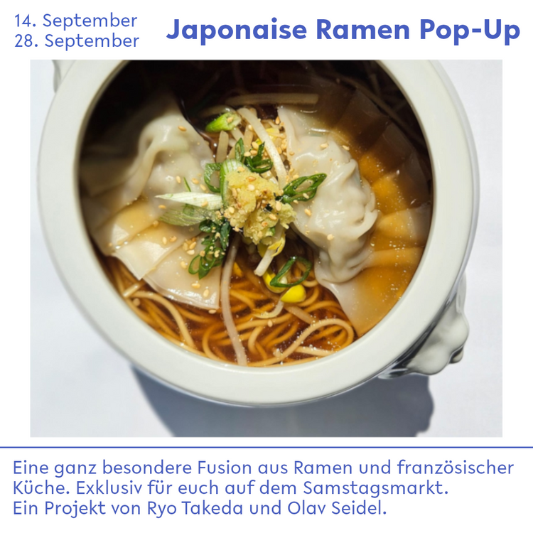 Japonaise Ramen Pop-Up auf dem Samstagsmarkt