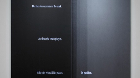 Der Schachspieler – Lesung mit Howard Altman und Michael Krüger im Rahmen der Ausstellung "Phantome" von Dominik Lejman