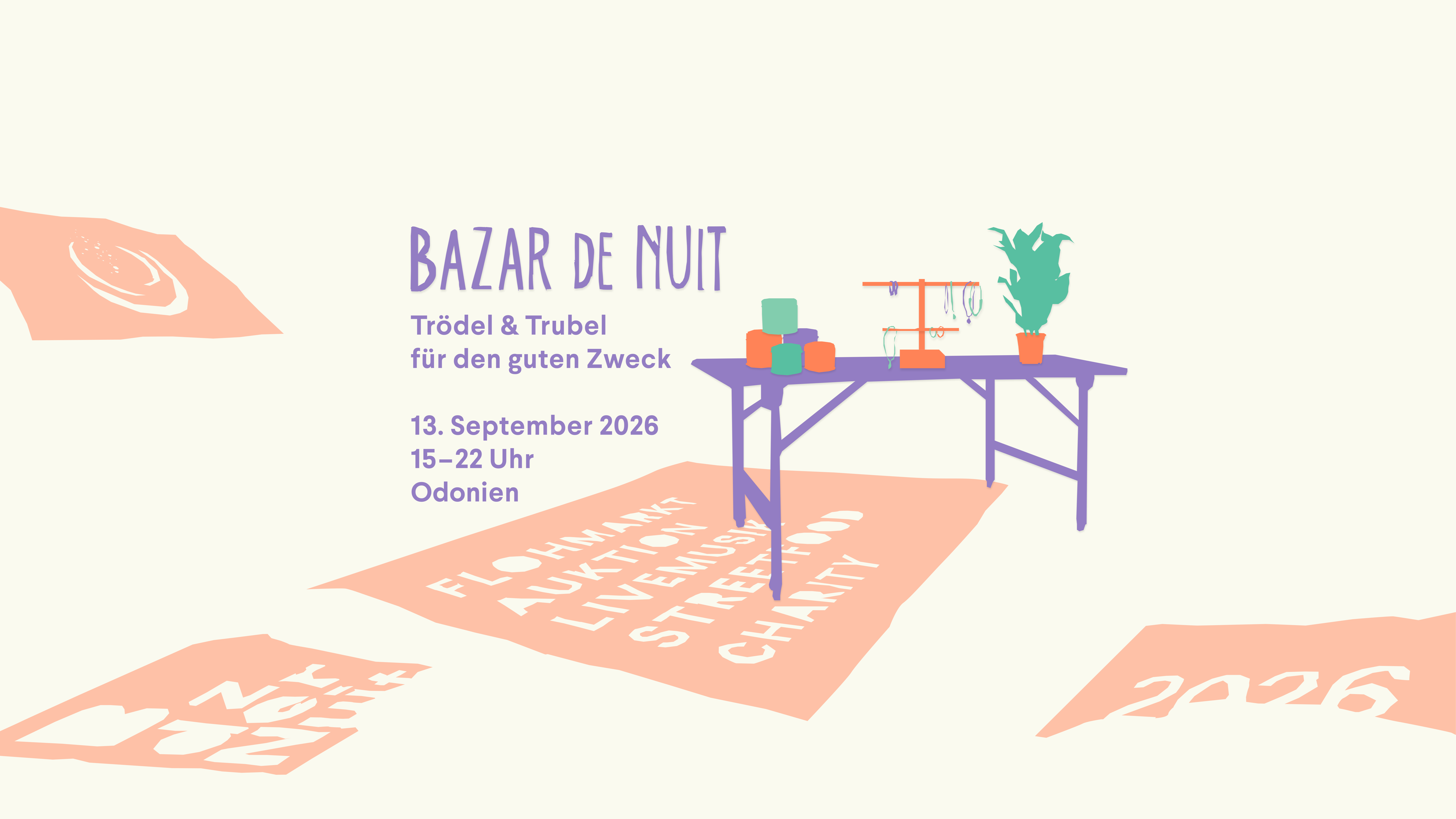 FÄLLT AUS / Bazar de Nuit Flohmarkt „Trödel & Trubel für den guten Zweck“ 13. September 2026