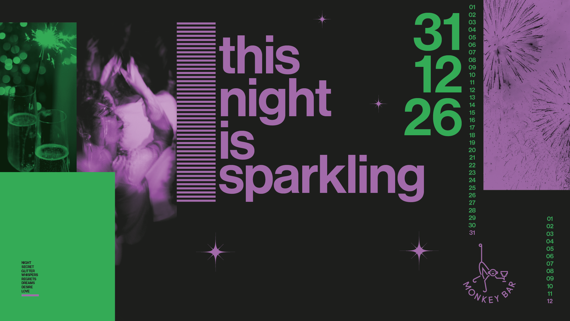 New Year's Eve at Monkey Bar || this night is sparkling.