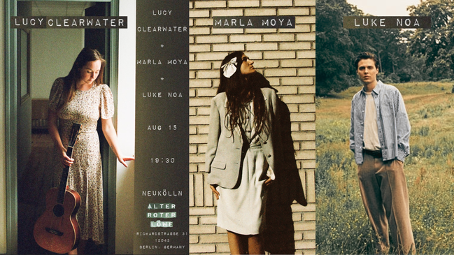 Songs & Stories: Lucy Clearwater, Marla Moya, Luke Noa Alle Konzerte anzeigen