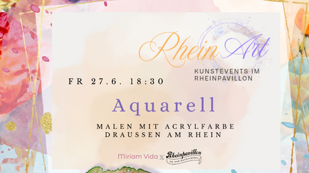 RheinArt - Aquarell Stil mit Acrylfarbe