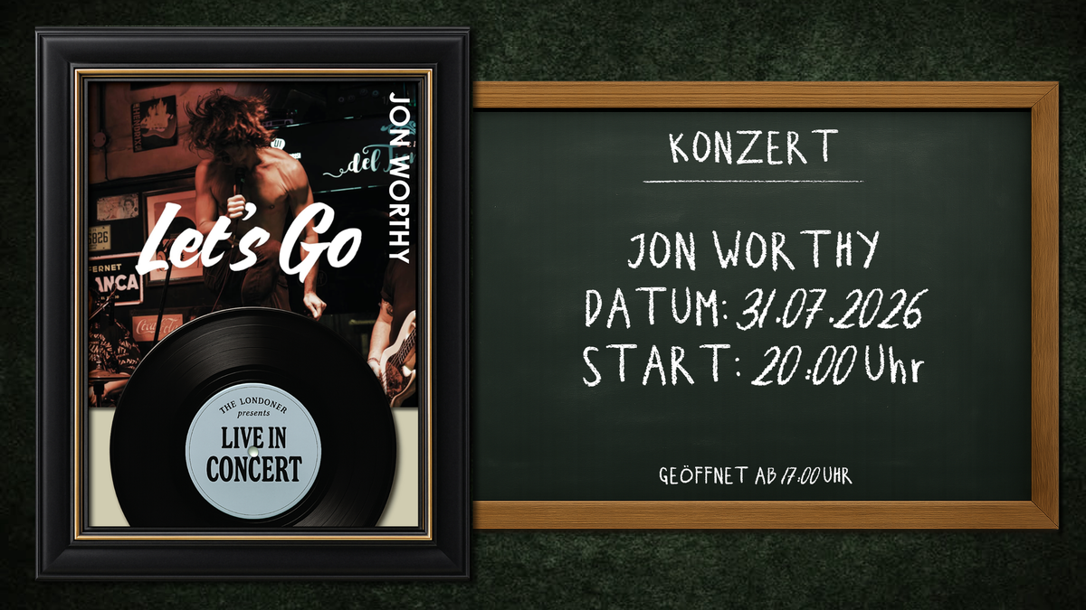 Titelbild der Veranstaltung LIVE IN CONCERT: JON WORTHY