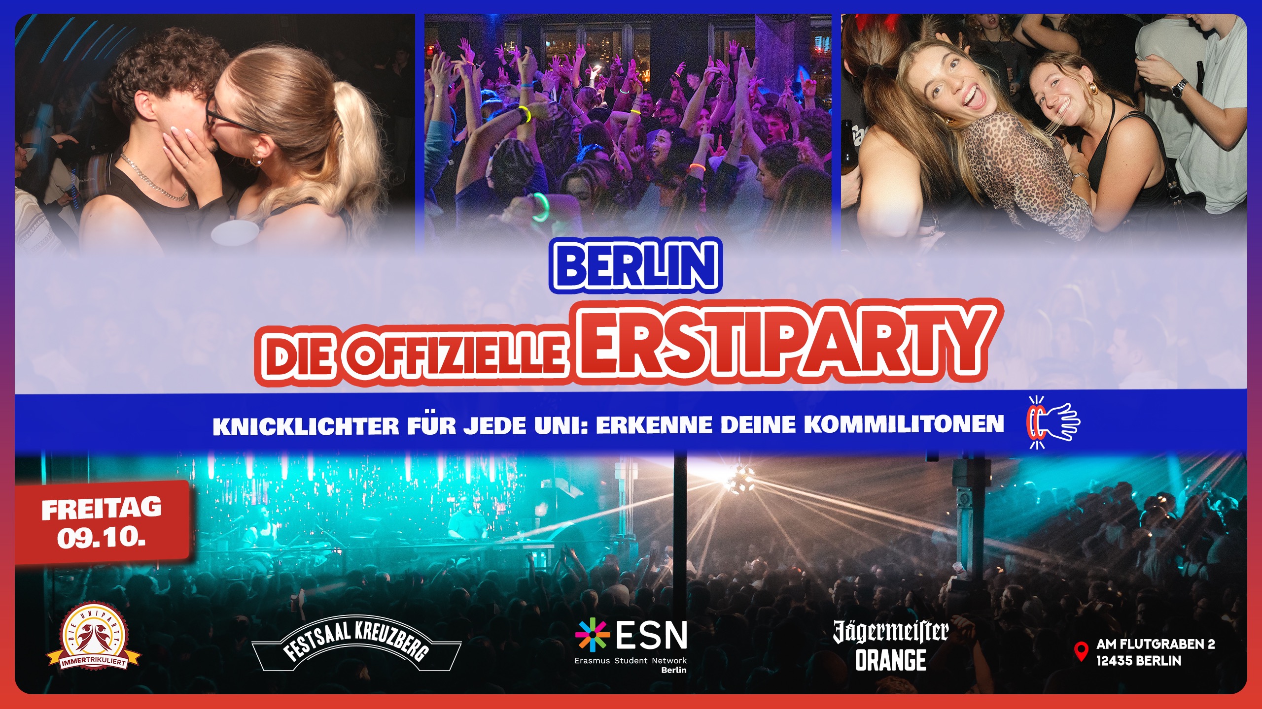 Die offizielle Erstiparty Berlin - Festsaal Kreuzberg | Fr, 09.10.
