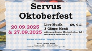 Servus Oktoberfest 2025 // Samstag, 27.09.2025