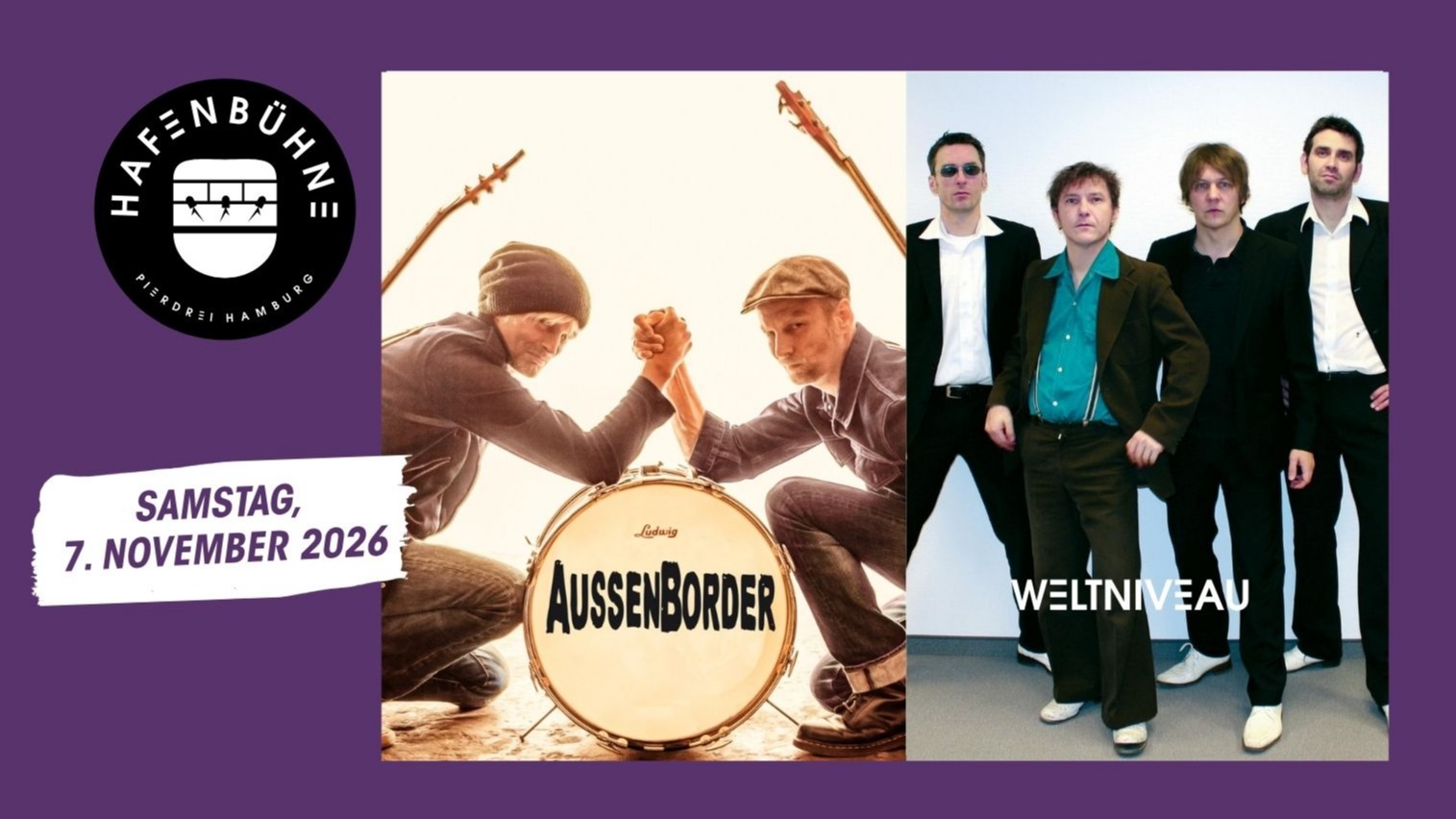 Aussenborder & Weltniveau - LIVE in der Hafenbühne