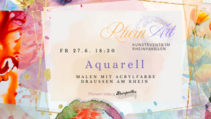 RheinArt - Aquarell Stil mit Acrylfarbe