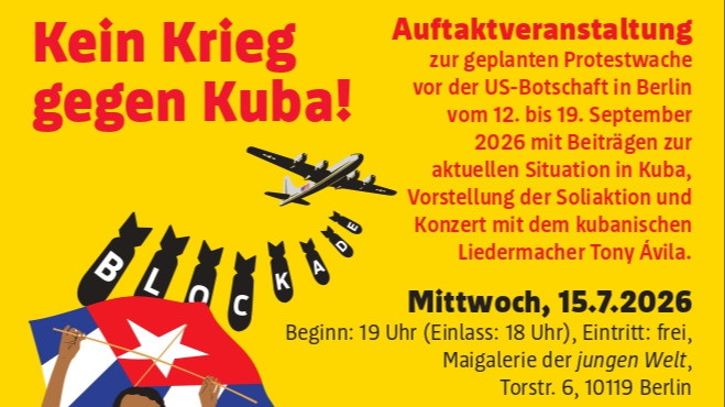 Kein Krieg gegen Kuba! No War on Cuba!