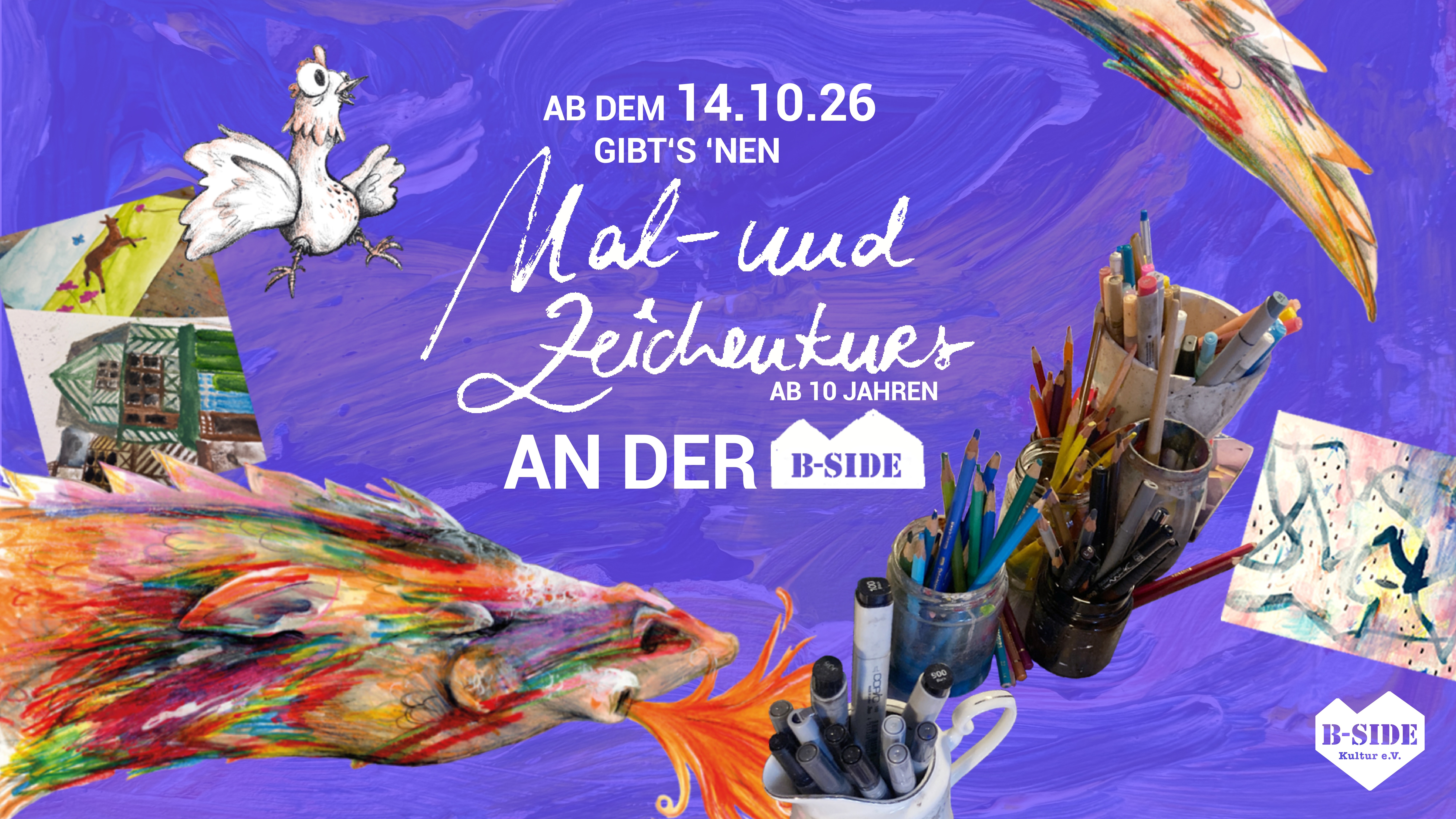 Schnuppertermin Mal- und Zeichenkurs für Kinder und Jugendliche ab 10 Jahren