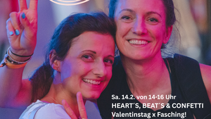 Heart´s, Beat´s & Confetti – Yoga Special für Fasching & Valentin