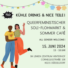 Kühle Drinks und Nice Teile - Queerfeministischer Soli-Flohmarkt