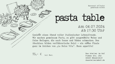 Pasta Table - ein italienischer Abend (vegetarisch)