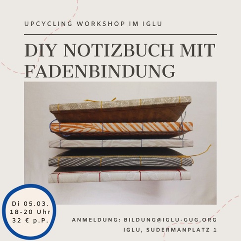 Workshop: Upcycling-Notizbuch mit Fadenbindung