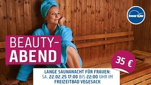 Sauna-Event "Beauty-Abend" für Frauen