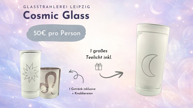 Cosmic Glass: Sternzeichen-Windlicht aus Glas