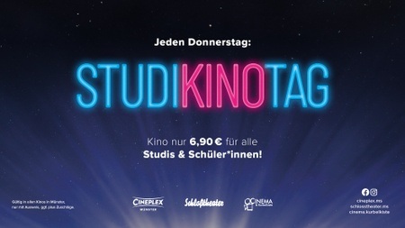 Studikinotag - Studierende und Schüler*innen sehen Filme zum Sonderpreis!