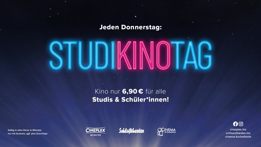 Studikinotag - Studierende und Schüler*innen sehen Filme zum Sonderpreis!