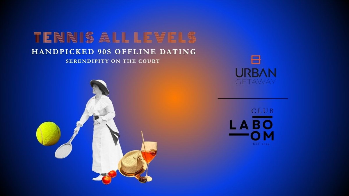 Titelbild der Veranstaltung Club LA BOOM x Urban GetAway –Tennis Coaching + Practice + Date [all level]