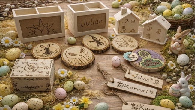 Feuerstift und Osterzauber - Pyrographie für Kinder | Ab 9 Jahren