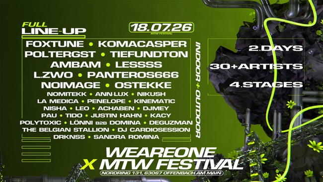 WE ARE ONE x MTW - FESTIVAL | 2 DAY | 26H | 40+ ACTS