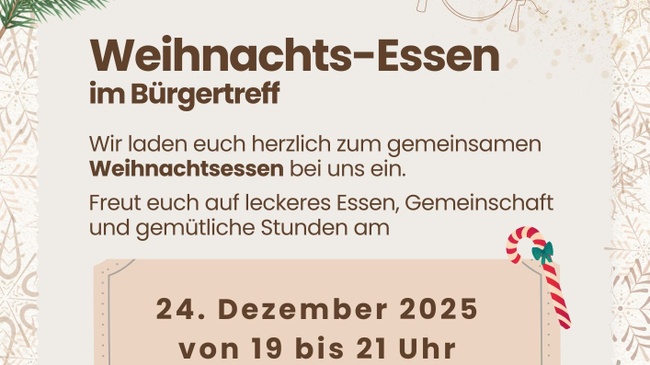 Weihnachts-Essen für die Nachbarschaft