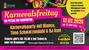 Grosse Karnevalsparty an Karnevalsfreitag