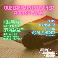 queer students group präsentiert: Queerfeministischer Poetryslam