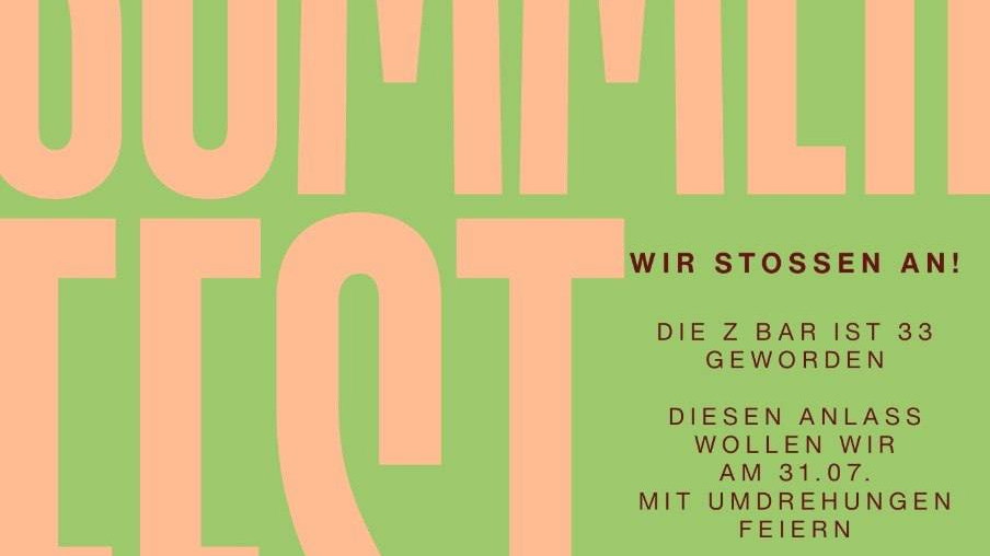 Titelbild der Veranstaltung Z Bar Sommerfest