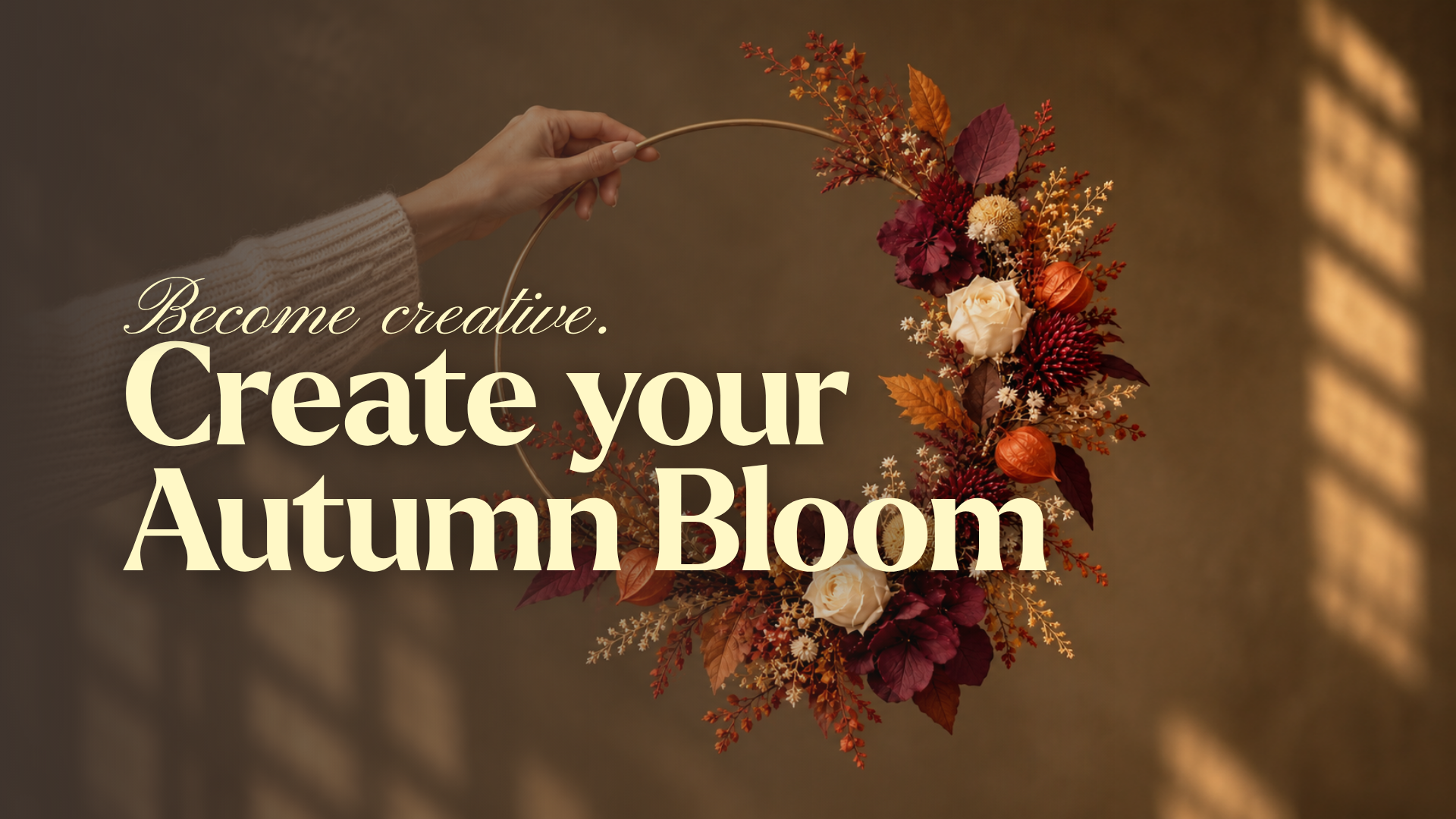 Herbstkranz basteln. Create your autumn bloom.