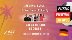Salsa Cubana & Bachata Workshops + Party 🍹 𝐏𝐮𝐛𝐥𝐢𝐜 𝐕𝐢𝐞𝐰𝐢𝐧𝐠 𝐄𝐌 𝐒𝐩𝐢𝐞𝐥 🇩🇪🇪🇸