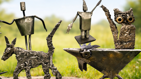 Objekt und Skulptur, kreatives Arbeiten mit Metal