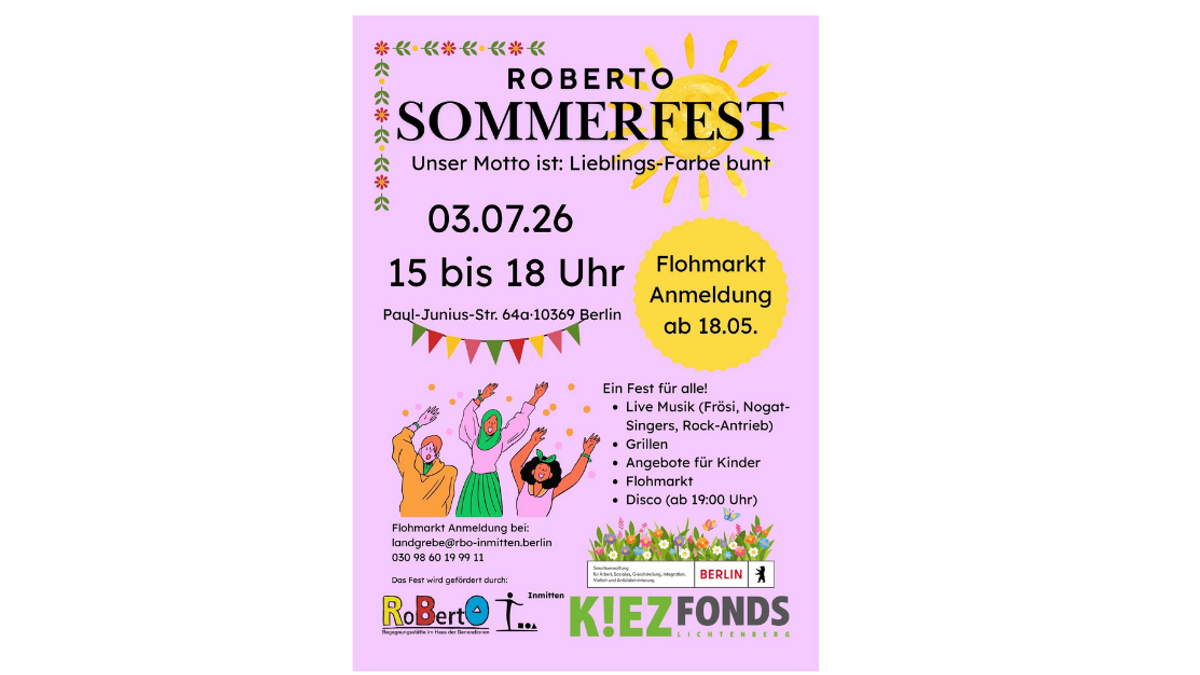 Sommerfest RoBertO - Lieblingsfarbe bunt